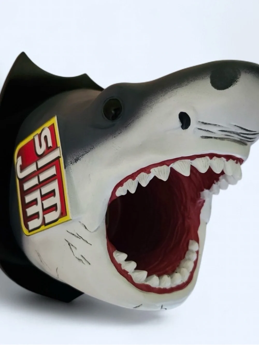 Slim Jim Shark Head Wall Mount with Red Mouth Accent